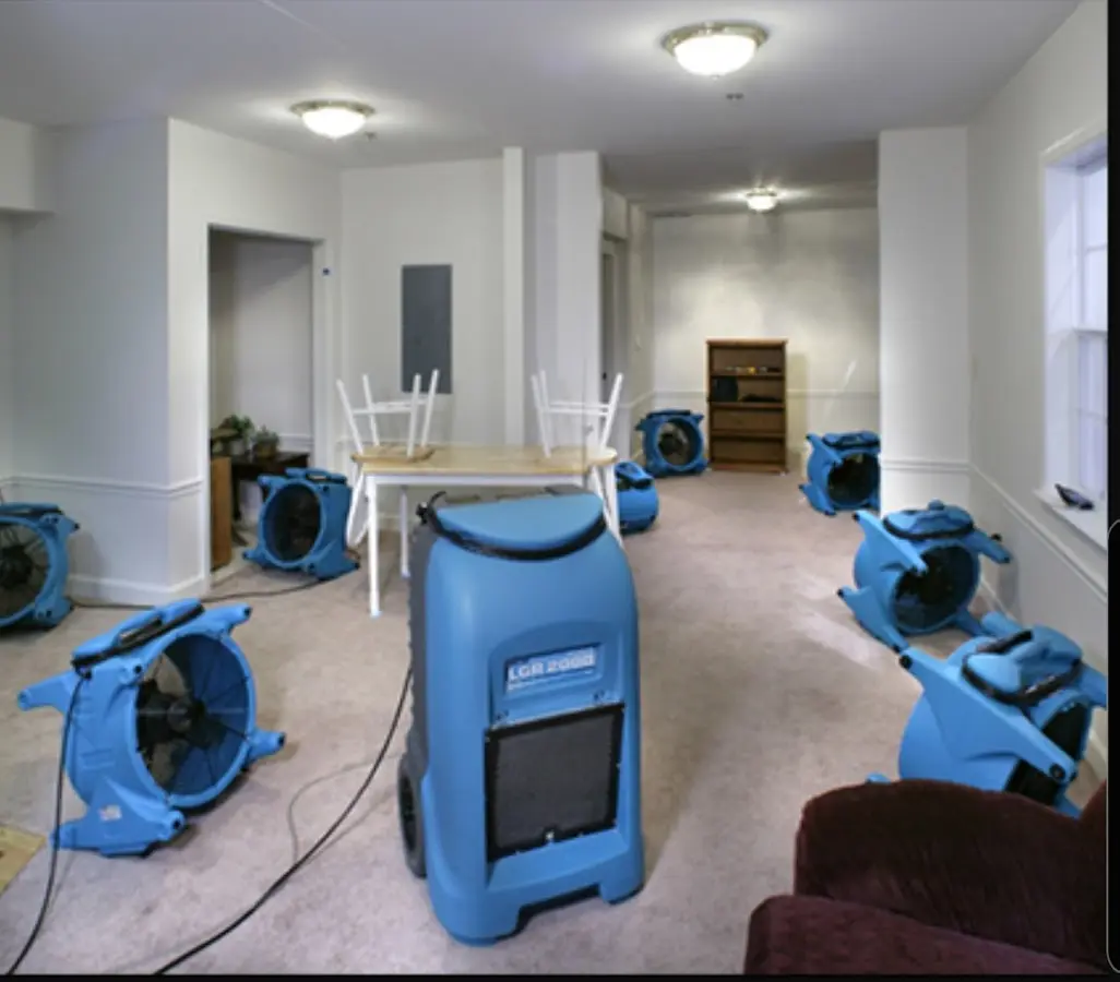 Air movers and dehumidifier setup for Water Extraction & Removal in Southeast Arcadia